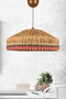 Opviq BK025 Lámpara de Araña con Tapa de Macramé, Ecru